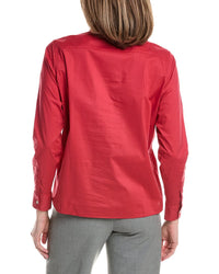 Brooks Brothers Poplin Placket Relaxed Blouse
