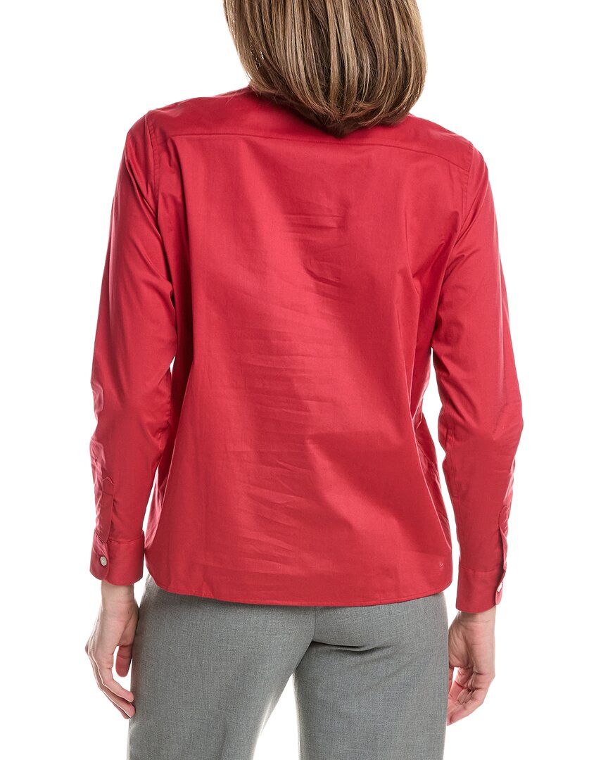 Brooks Brothers Poplin Placket Relaxed Blouse