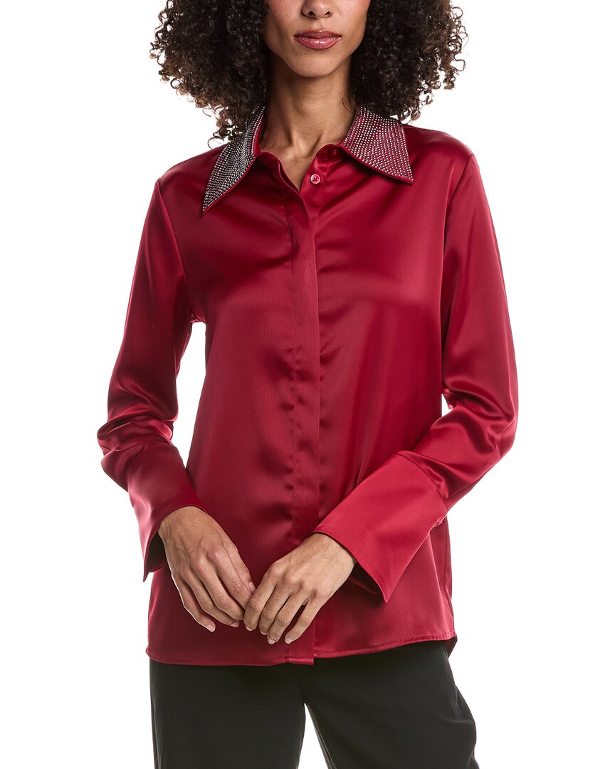 Joseph Ribkoff Rhinestones Collar Top