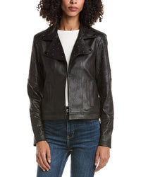 Joseph Ribkoff Joseph Ribkoff Vegan Leather Sapphire Jacket