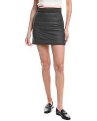Brunello Cucinelli Quilted Wool Skirt