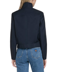 Cole Haan Pin Stripe Rain Bomber Jacket