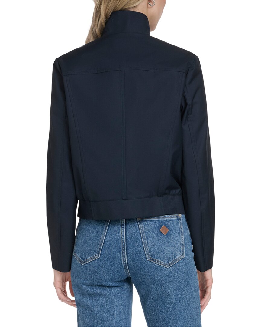 Cole Haan Pin Stripe Rain Bomber Jacket