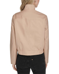 Cole Haan Pin Stripe Rain Bomber Jacket
