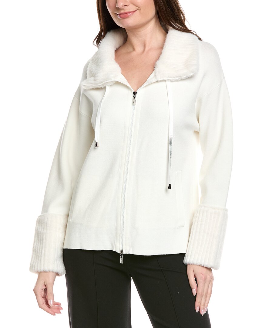 Joseph Ribkoff Woven Zip Jacket