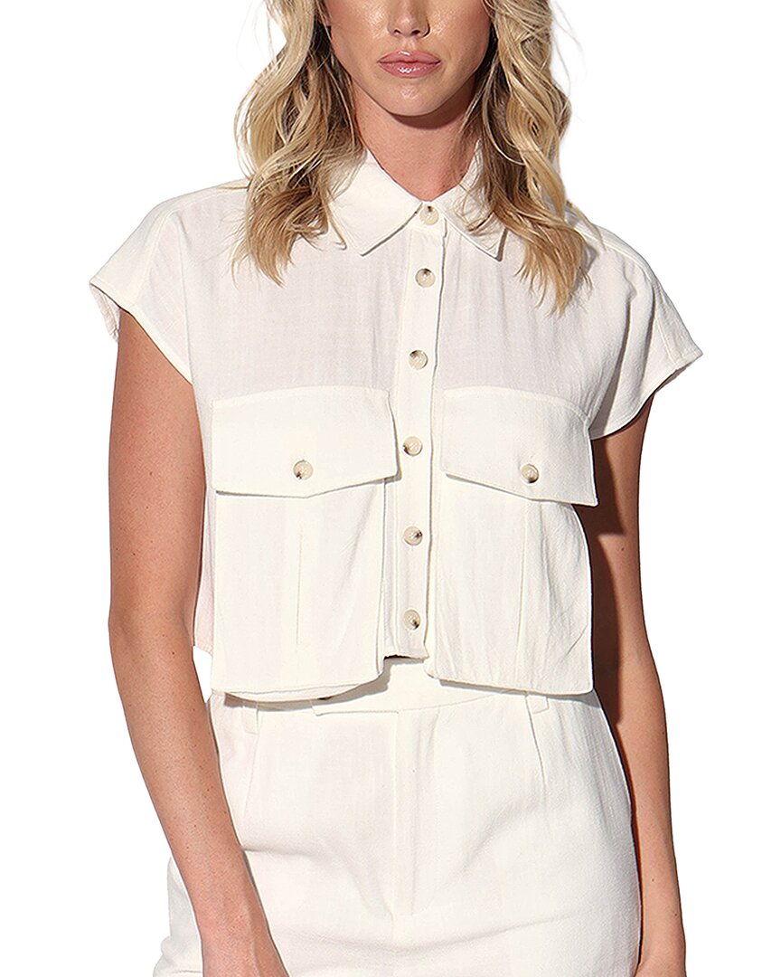 Walter Baker Bryce Linen-Blend Top