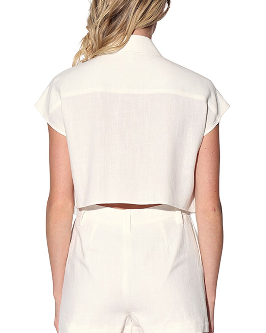 Walter Baker Bryce Linen-Blend Top