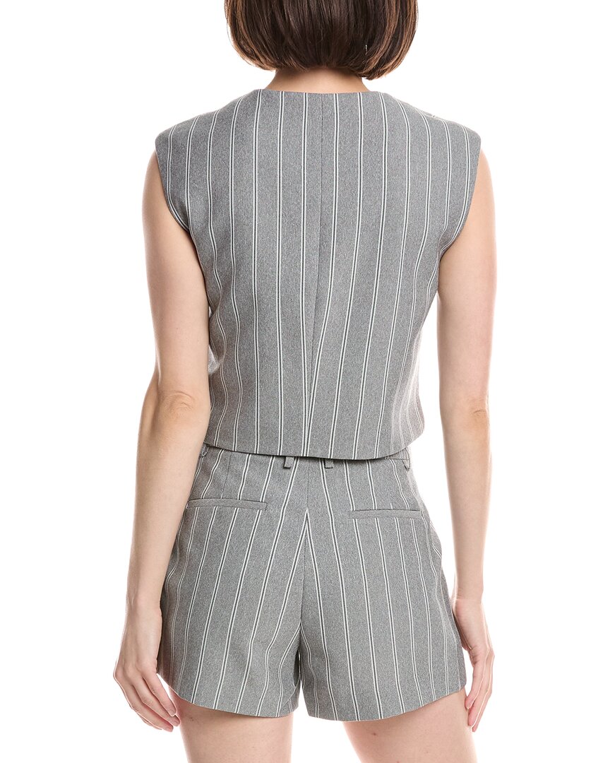Kenneth Cole Four Button Boxy Pinstripe Vest
