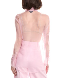 Kenneth Cole Sheer Organza Oversized Shirt