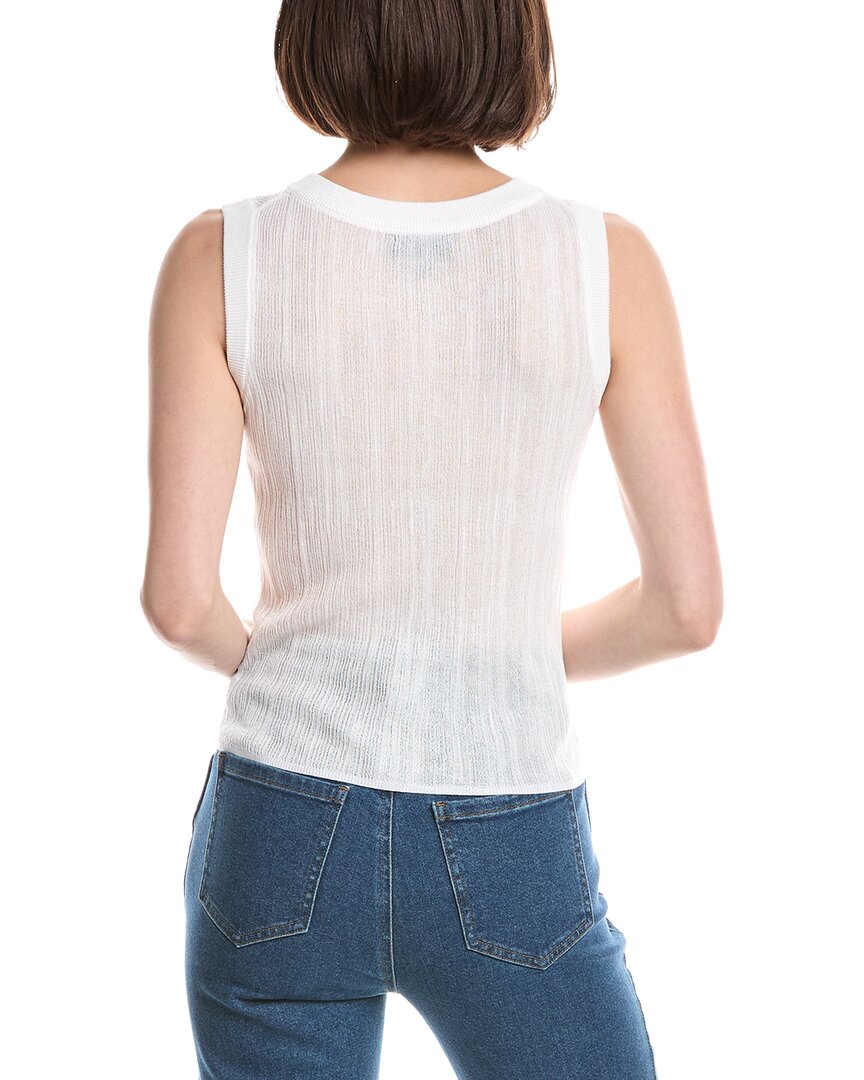 Kenneth Cole Variegated Rib Crop Blouse