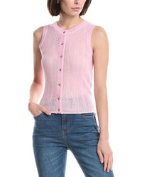 Kenneth Cole Variegated Rib Crop Blouse