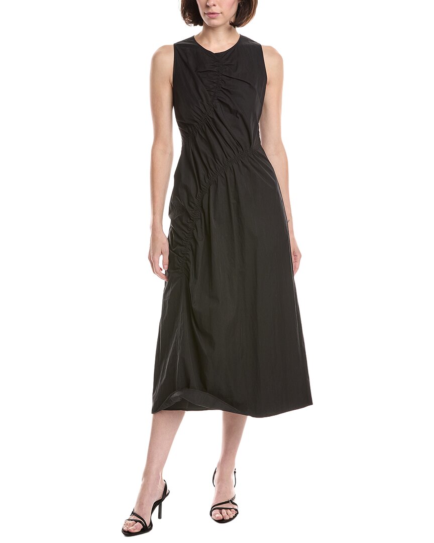 Kenneth Cole Asymmetrical Ruched Midi Dress