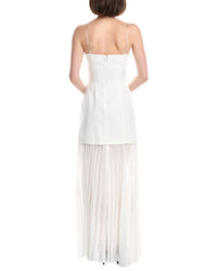 Kenneth Cole Combo Pleated Midi Dress