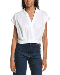 Kenneth Cole Kenneth Cole Pleat Cross Over Front Shirt