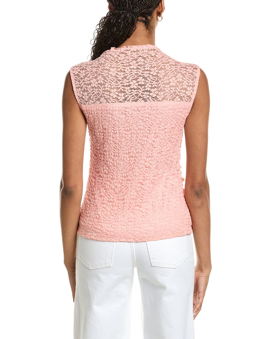 Kenneth Cole Kenneth Cole Stretch Lace Drape Mock Neck Tank
