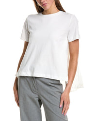 Kenneth Cole Kenneth Cole High-Low Pleated Back T-Shirt