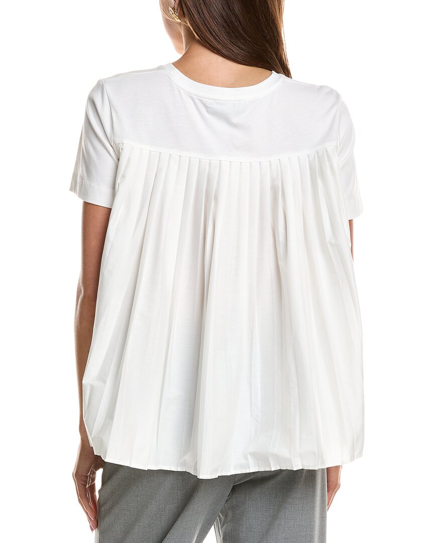Kenneth Cole Kenneth Cole High-Low Pleated Back T-Shirt