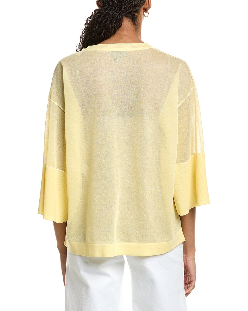Kenneth Cole Kenneth Cole Semi Sheer Crewneck Top