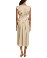 Kenneth Cole Sleeveless D-Rings Tie Midi Dress