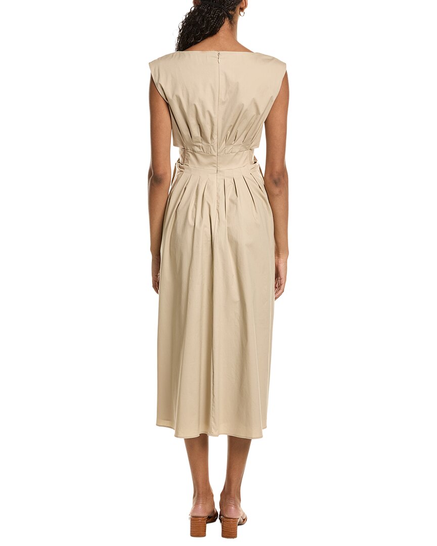 Kenneth Cole Sleeveless D-Rings Tie Midi Dress