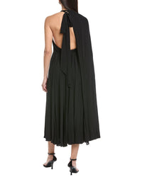 Valentino Pleated Silk Midi Dress