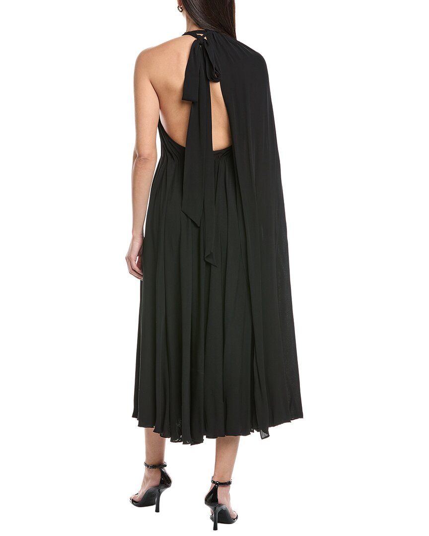 Valentino Pleated Silk Midi Dress
