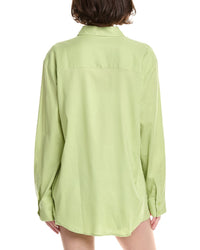 Riot Arden Linen-Blend Button Down Top