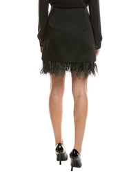 Brunello Cucinelli Feather Trim Mini Skirt