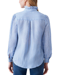 J.Mclaughlin Julian Stripe Linen Blouse