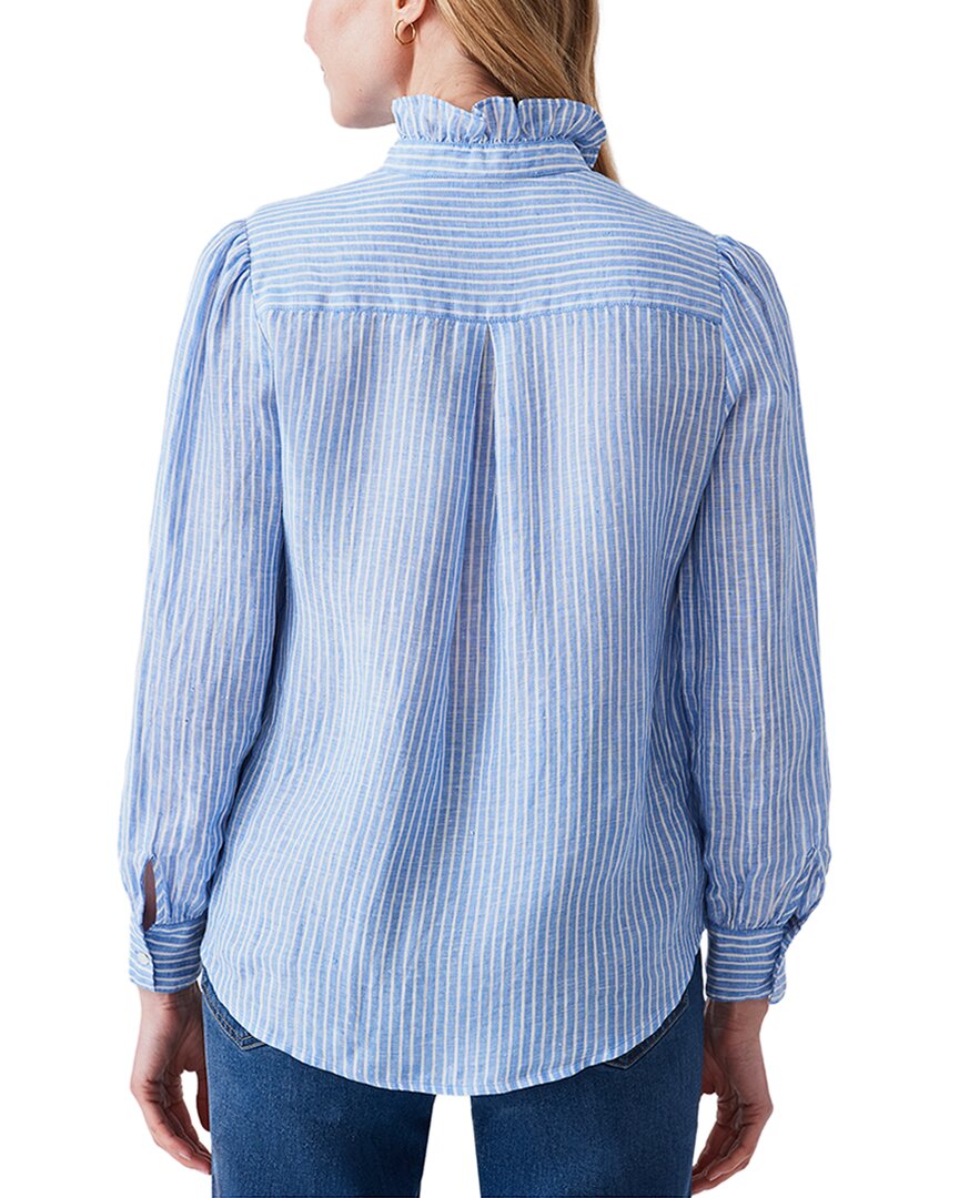 J.Mclaughlin Julian Stripe Linen Blouse