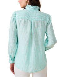 J.Mclaughlin Julian Stripe Linen Blouse