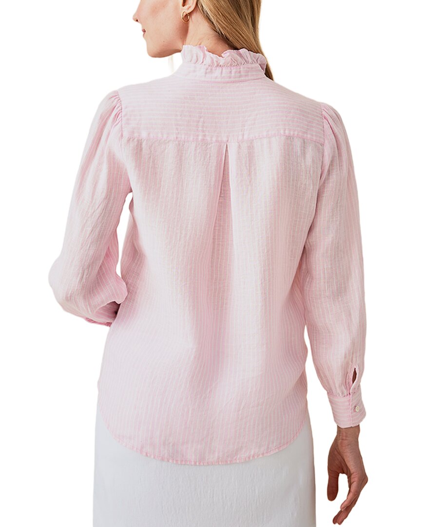 J.Mclaughlin Julian Stripe Linen Blouse