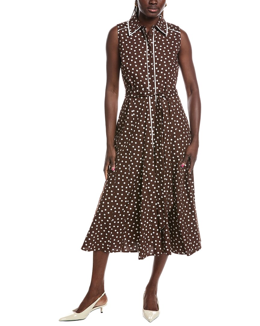 Anne Klein Anne Klein Midi Godet Shirtdress