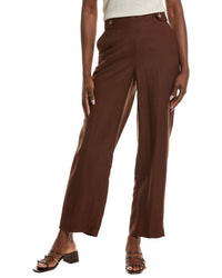 Anne Klein Anne Klein High Rise Linen-Blend Wide Leg Pant