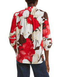 Anne Klein Anne Klein Ruffle Neck Top