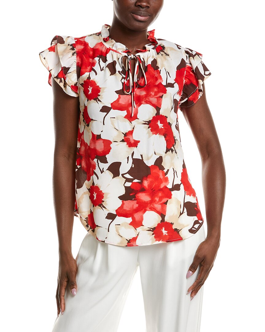 Anne Klein Anne Klein Ruffle Sleeve Tie Blouse