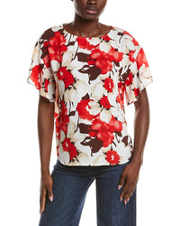 Anne Klein Anne Klein Flutter Sleeve Blouse