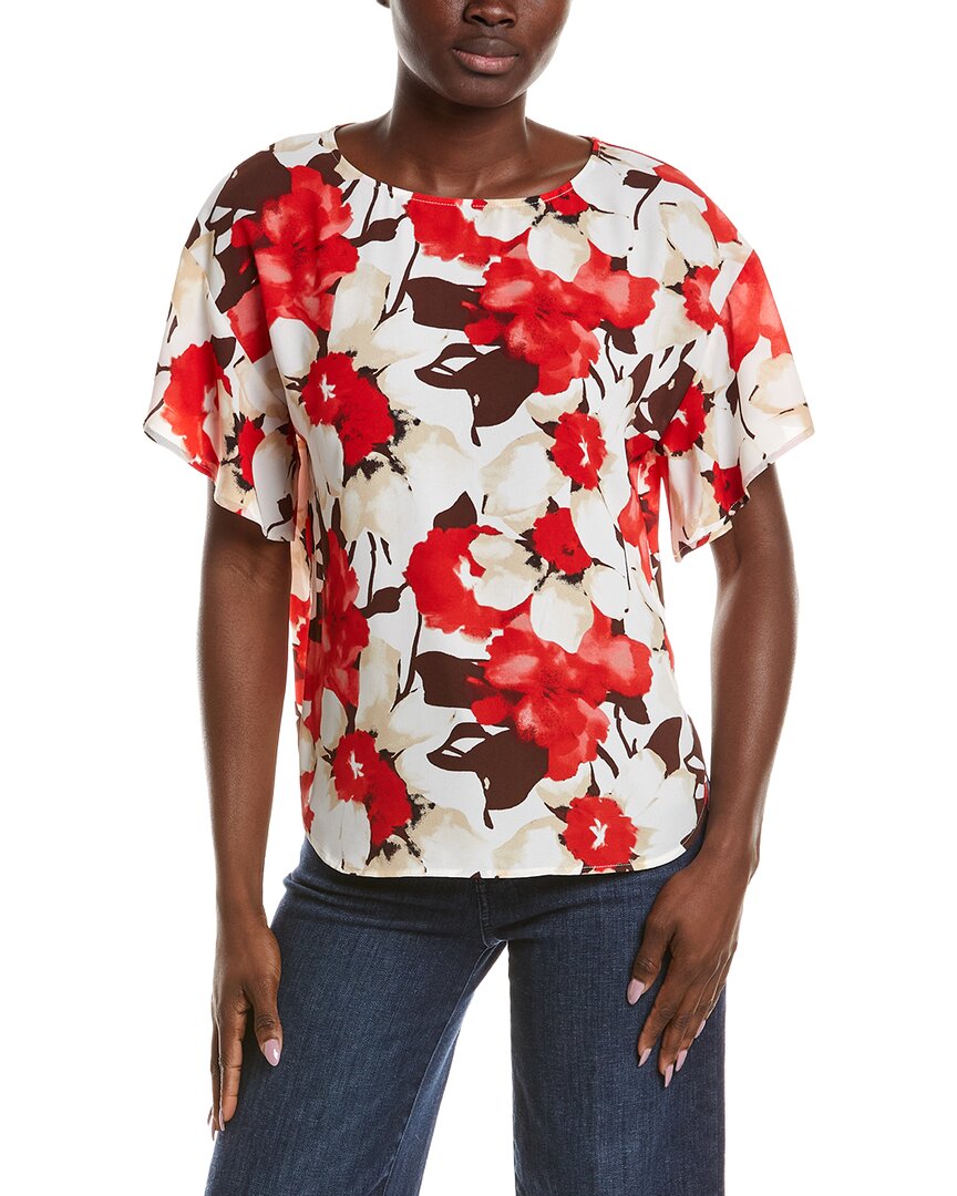 Anne Klein Anne Klein Flutter Sleeve Blouse