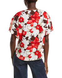 Anne Klein Anne Klein Flutter Sleeve Blouse