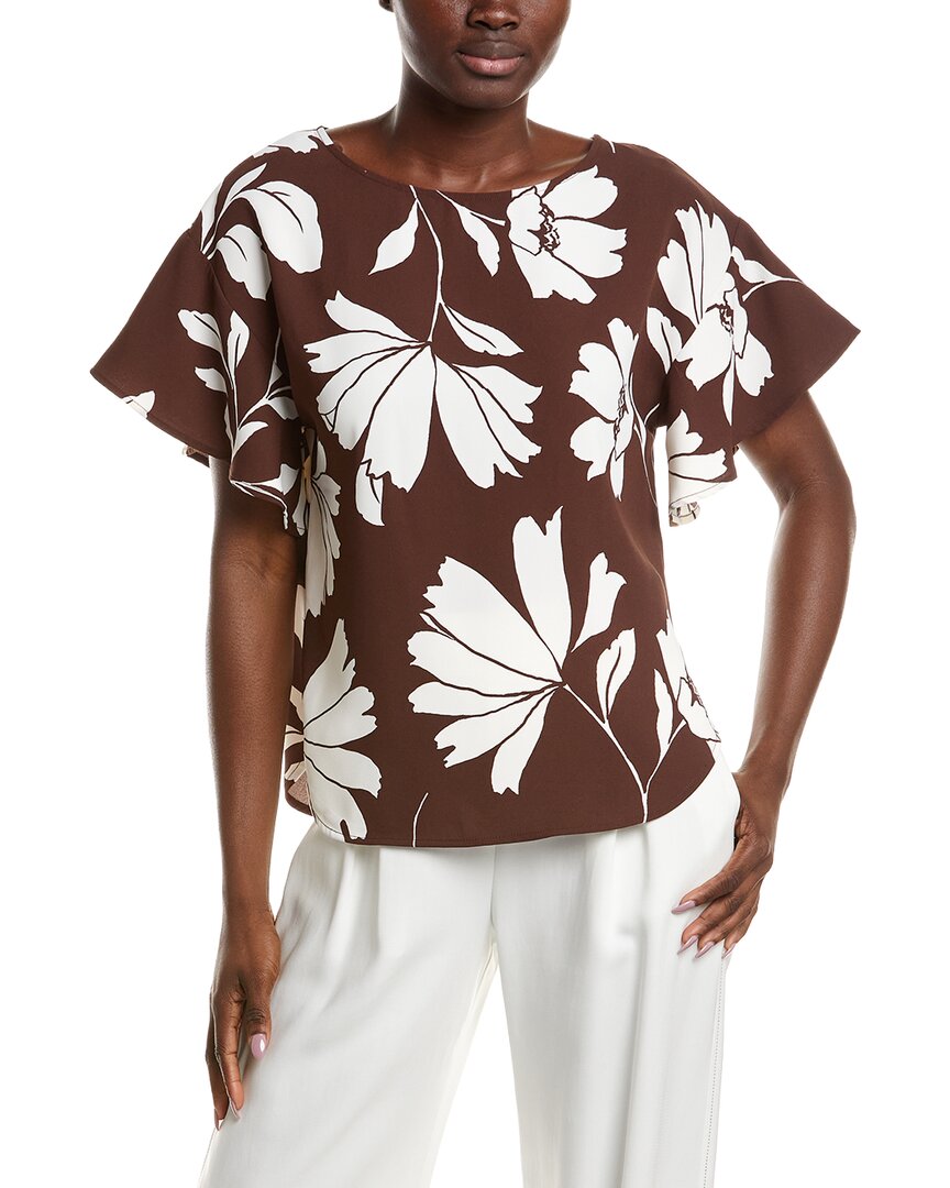 Anne Klein Anne Klein Flutter Sleeve Blouse
