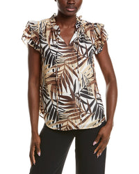 Anne Klein Anne Klein Ruffle Sleeve Tie Blouse