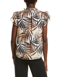 Anne Klein Anne Klein Ruffle Sleeve Tie Blouse