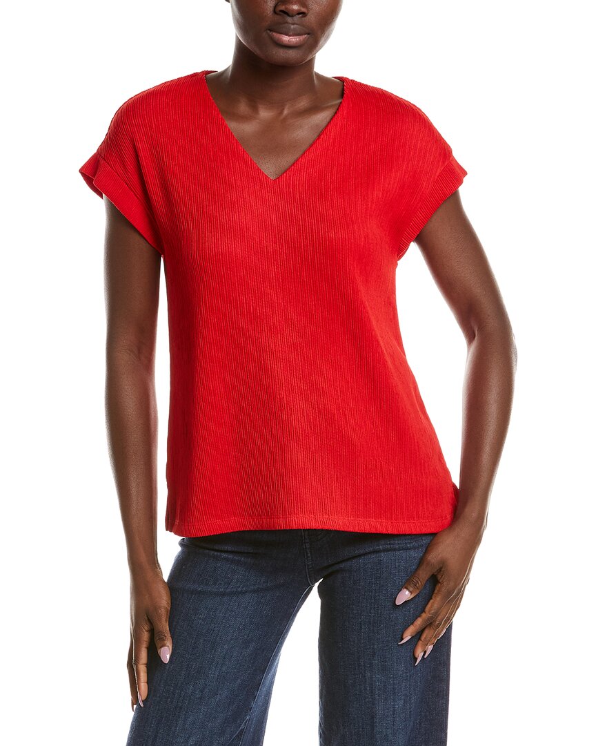 Anne Klein Anne Klein Crinkle Pintuck Knit Top
