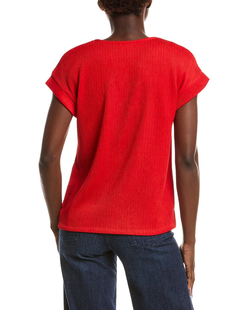 Anne Klein Anne Klein Crinkle Pintuck Knit Top