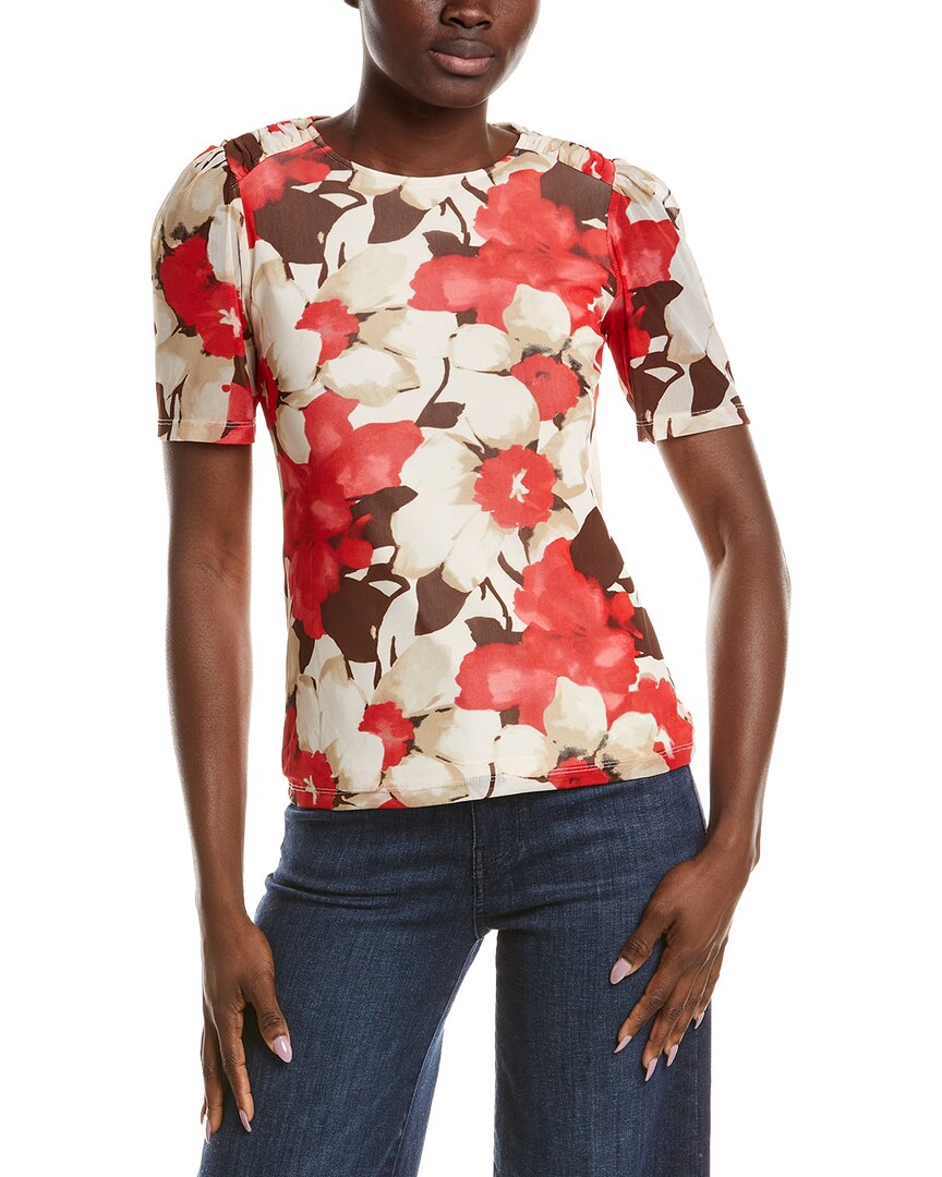 Anne Klein Anne Klein Printed Mesh Top