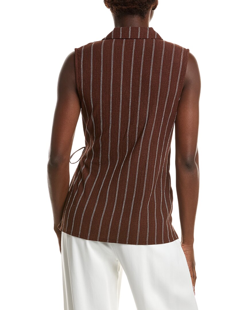 Anne Klein Anne Klein Notched Neck Wrap Top