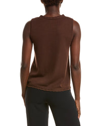 Anne Klein Anne Klein Pointelle Trim Sweater Tank