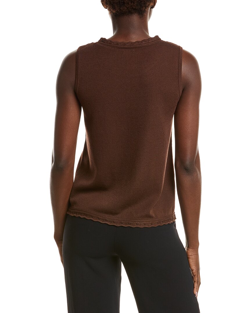 Anne Klein Anne Klein Pointelle Trim Sweater Tank