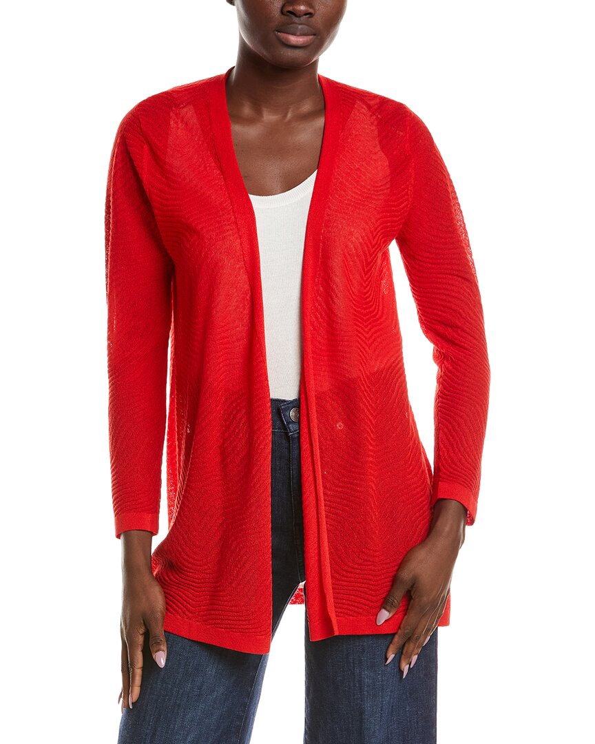 Anne Klein Anne Klein Semi Sheer Texture Stitch Cardigan