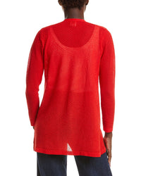 Anne Klein Anne Klein Semi Sheer Texture Stitch Cardigan